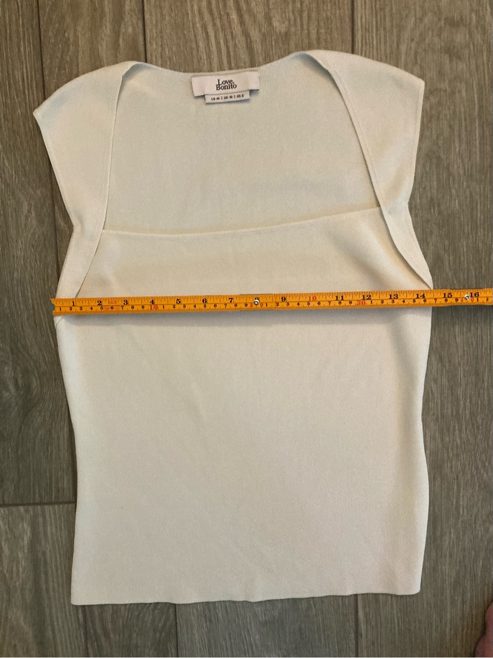 Cream Square-Neck Ribbed Knit Tank - Picture 5 of 5